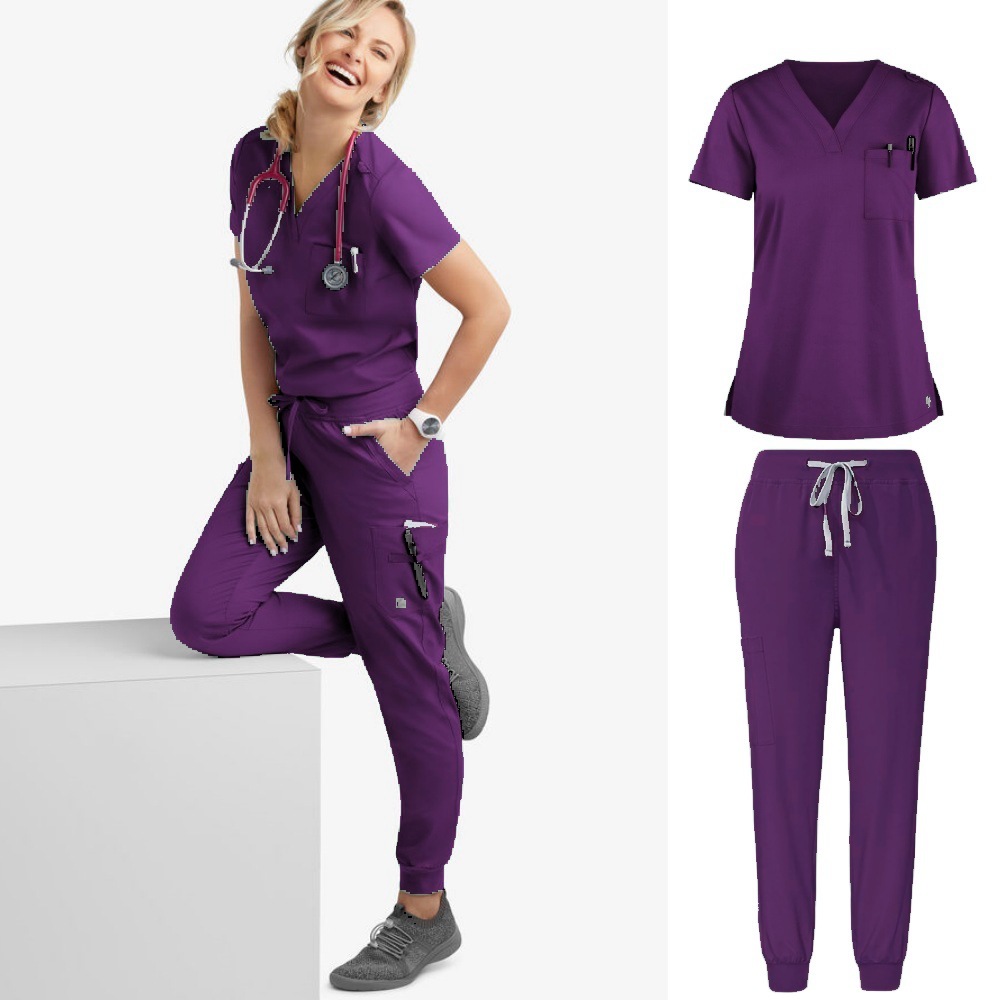 Split Suit Short Sleeve Hand-brushing Pet Stomatologist Nurse